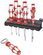 Wera Wales Sports Edition 8 Piece Pozi, Ph,Slot Screwdriver Set & Rack, 347821