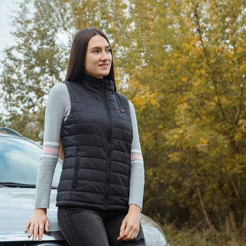 HENNCHEE Men Women XS/S HEATED LIGHTWEIGHT VEST+5V 12000mAh BATTERY BLACK Jacket - Picture 24 of 24