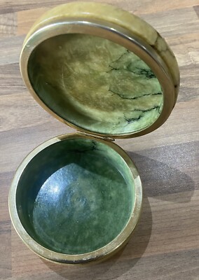 Einzigartige Vintage Onyx Schmuckschatulle G.S.E Ottone Garantito