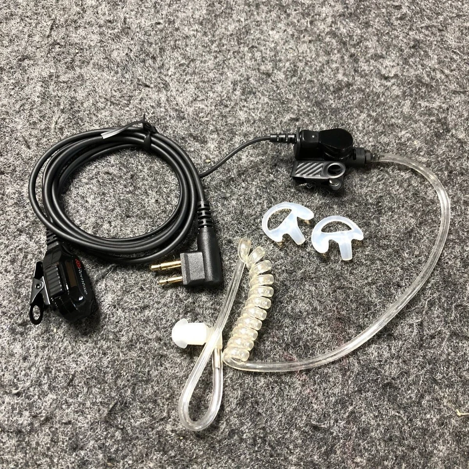 2 x Acoustic Tube Earpiece w/ Mic - Motorola BPR40/CP/CLS/DTR/PR/RDU/RMU - Clear - Image 2 of 4