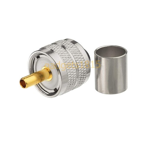 2-20 sztuk UHF PL259 Wtyczka Zaciskana Typ RF Koncentryczna Adapter Złącze do RG8 / RG213 / LMR400 - Zdjęcie 8 z 12