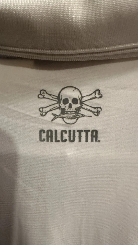 Polo de golf Calcutta XL blanco y gris ventilado manga corta para hombre Foto 3 de 4