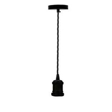 Vintage Brass E27 Pendant Light Fitting Retro Hanging Lamp Holder Ceiling Rose