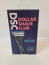 Dollar Shave Club 4 Blade Razor  1 Handle & 2 Cartridges New
