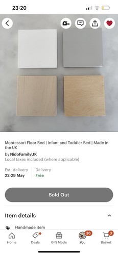 Montessori White Single Toddler Floor Bed Nido Etsy VGUC - Picture 8 of 8