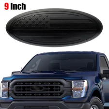 9" For Ford F150 F250 F350 US Flag Black Oval Badge Front Grill Tail Gate Emblem