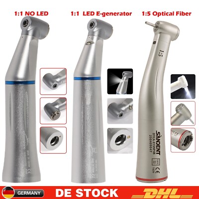 Dental Winkelstück Handstück mit Licht 1:5 Rot 1:1 Blau Contra Angle Handpiece