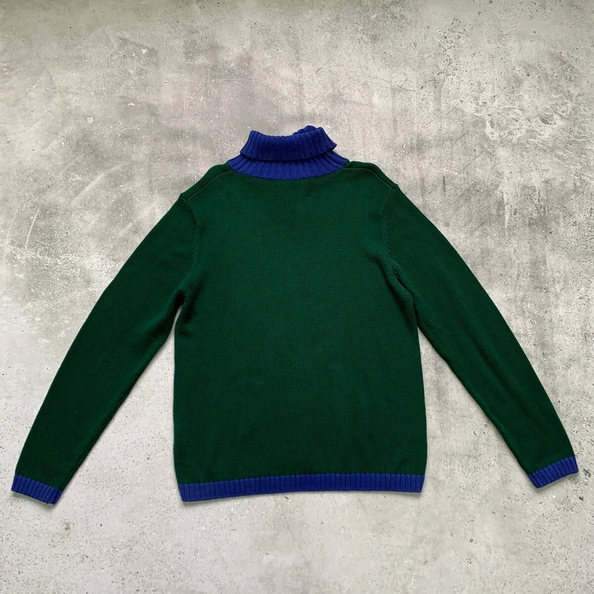 FELPA MAGLIONE DA UOMO VERDE A MAGLIA SAINT LAURENT JEANS YSL TAGLIA M