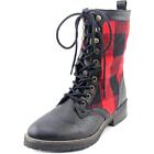 Madden Girl Miles Women US 7.5 Red Mid Calf Boot Blemish 2352