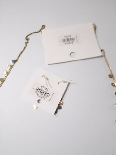 Ann Taylor LOFT Women's Station Circle Crystal Necklace Earrings NWT 39 29 - Picture 3 of 4