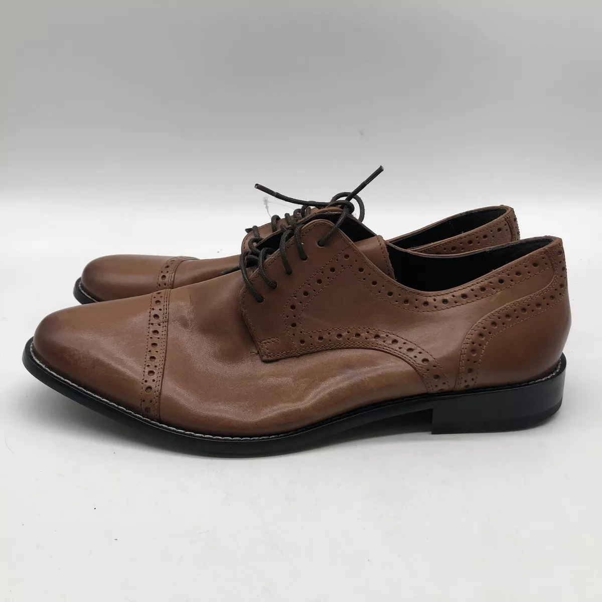 Nunn Bush Mens Size Brown Leather Cap Toe Dress Oxford 84526 221