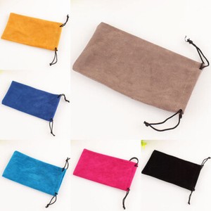 microfiber pouch with drawstring