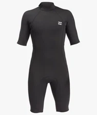 BILLABONG Men's 2/2 ABSOLUTE BZ S/S Spring Suit - BLK - Size 2XL - NWT