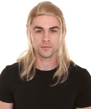 Blonde Straight Wig for Cosplay Troy Halloween Party Costume Fancy Dress HM-101