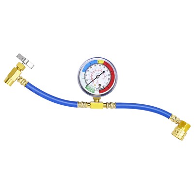 FAVORCOOL 134a refrigerant kit car ac refrigerant recharge U-Hose kit with Gauge