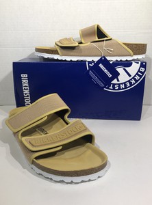 mustard birkenstocks