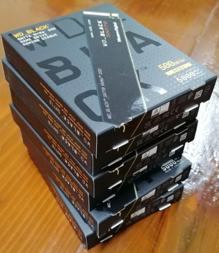 Lot Of 6 BOX ONLYWestern Digital BLACK SN770 500GB Internal SSD PCIe Gen 4 Boxes - Picture 1 of 3