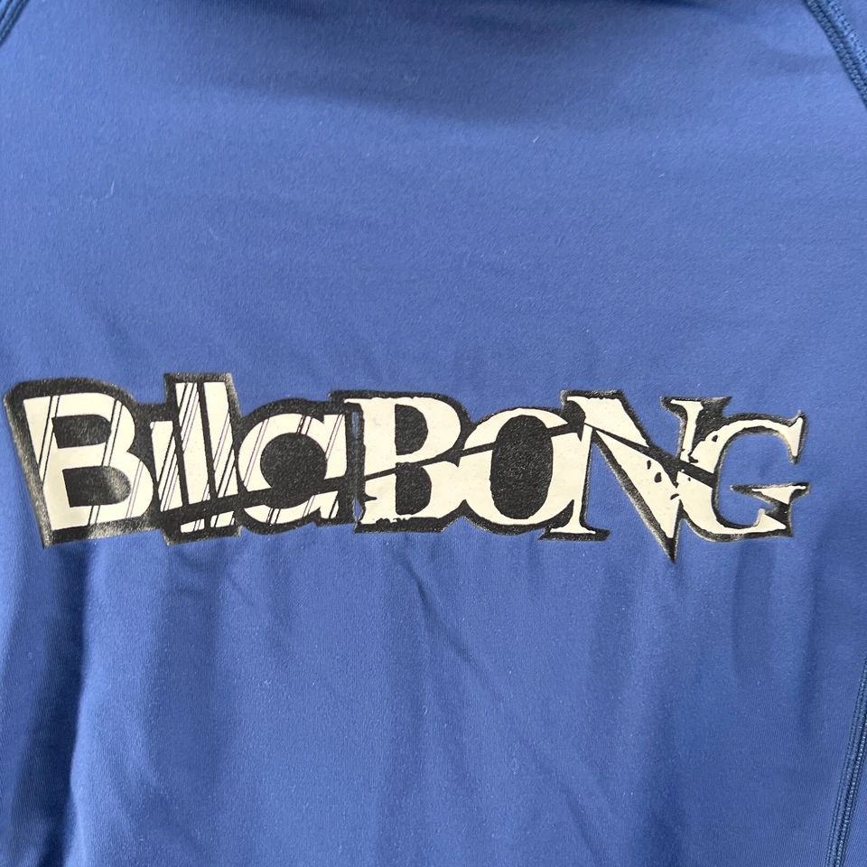 Camisa de Natación Billabong Rashguard Niños Jóvenes Grande Azul Manga Corta Surf Natación Foto 4 de 4