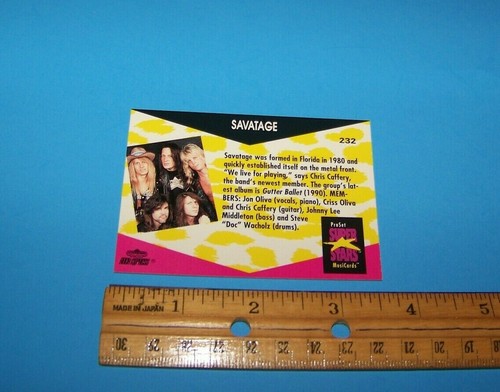 Savatage Collectible Photo Cards - Super Stars Musicards Vintage 1991 - Picture 2 of 2