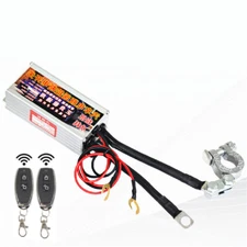 12V Battery Disconnect Switch Isolator Wireless Dual Remote Fit For Car Camper