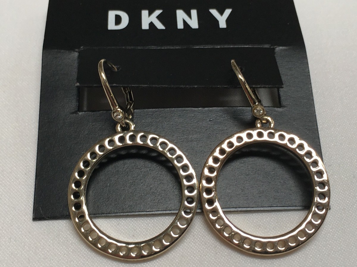 Knot Hoop Dkny Earrings Hoops DKNY Pave Knot Crystal Hoop Earrings