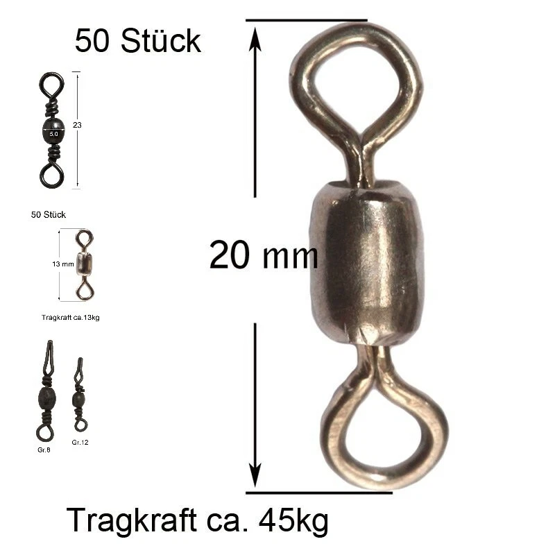 ROSCO Coastlock Wirbel Mit Einhänger Made In USA Meereswirbel 13,6kg - 102 Kg