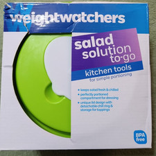 Weight Watchers Salad Solution To-Go Kitchen Tool BPA Free Portable Bowl Set