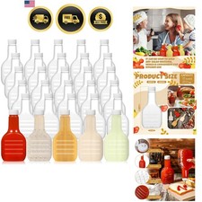 30 Pack 16oz Clear Plastic Salad Dressing Bottles