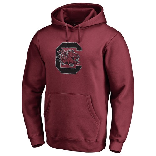 Sudadera con capucha pulóver con logotipo estático Gamecocks de Carolina del Sur granate para hombre - Imagen 2 de 3