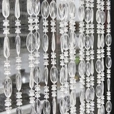 ave split Beaded Curtain Doorways 39"W x 78.7"L Pack of 1 , Clear