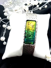 Handmade Dichroic Glass Pendant or Bracelet