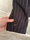 BONPRIX Black Blazer w/ White Pin Stripes, Slight Shoulder Pads, Size 14, NWOT — photo 9