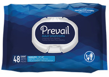 Prevail Adult Washcloths Softpack, 12" x 8", 48 Count - Pack of 1