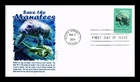 US COVER SAVE THE MANATEES FIRST DAY ISSUE PANDA CACHET