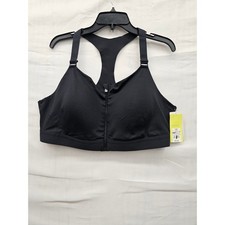 All in Motion Womens High Support Zip Front Sports Bra Black 42D F16671104