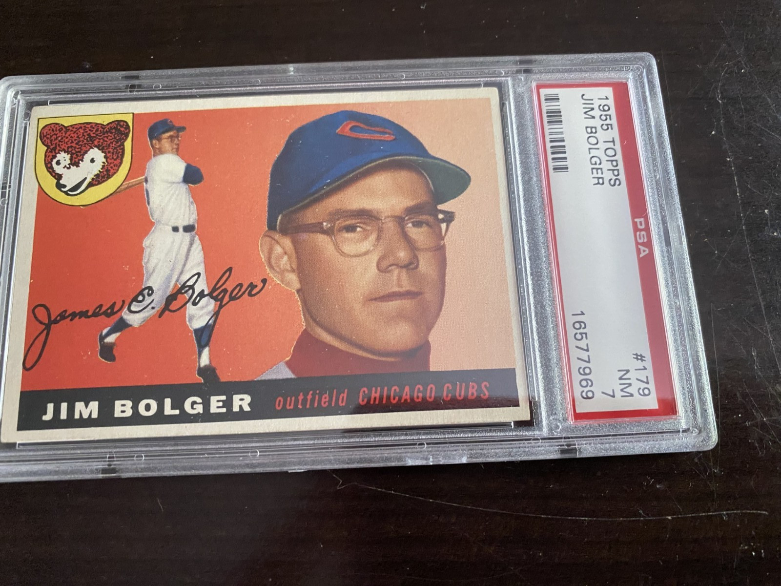 1955 Topps #179 Jim Bolger PSA 7