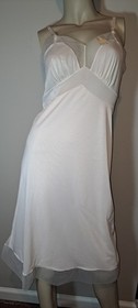 Tailored Vtg Full Slip Dress Pale Pink 32 Nos Nwt Sheer Edge No Lace Fabulous 