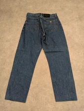 Vtg Valentino Jeans Mens W34 L29 Straight Button Denim Trousers Casual 90s Retro