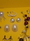 19 Vintage MCM Retro Faux Pearl Pierced Earrings — photo 7