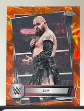 2025 Topps WWE Chrome Orange Sapphire Erik 20/25 Card