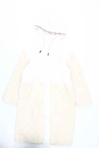 Abrigo acolchado con capucha blanco XS de H&M para mujer - Imagen 1 de 12