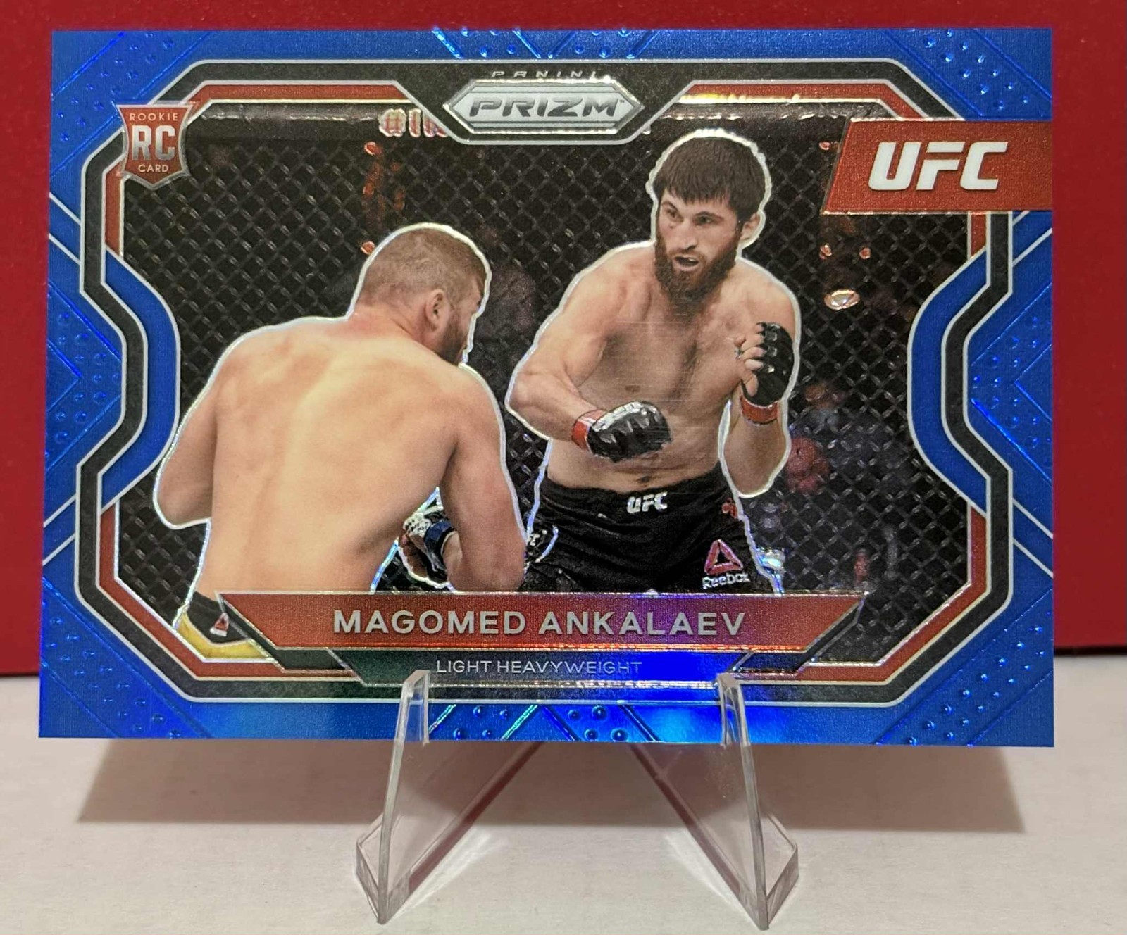 2021 Panini Prizm UFC MAGOMED ANKALAEV #123 Rookie Blue Prizm  52/199
