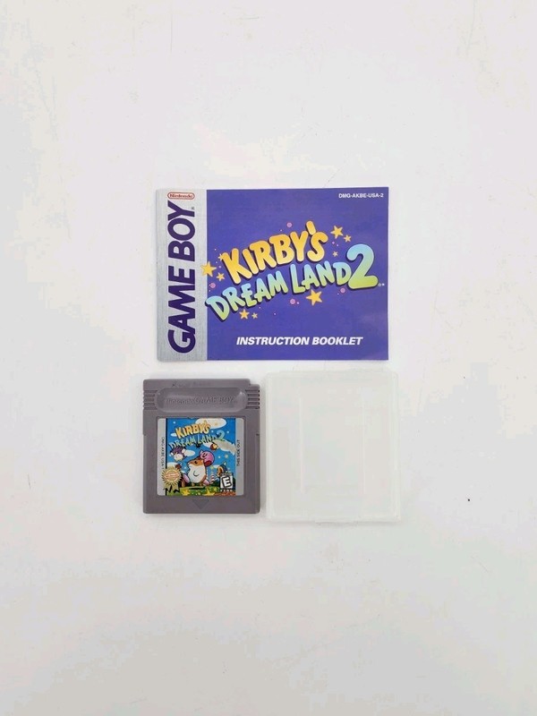 Nintendo Kirby's Dream Land 2 - Game Boy 1995 Authentic - DRY BATTERY w/ Manual