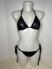 Exotic Dancer Tri Top And Tie Side Scrunch Butt Bikini