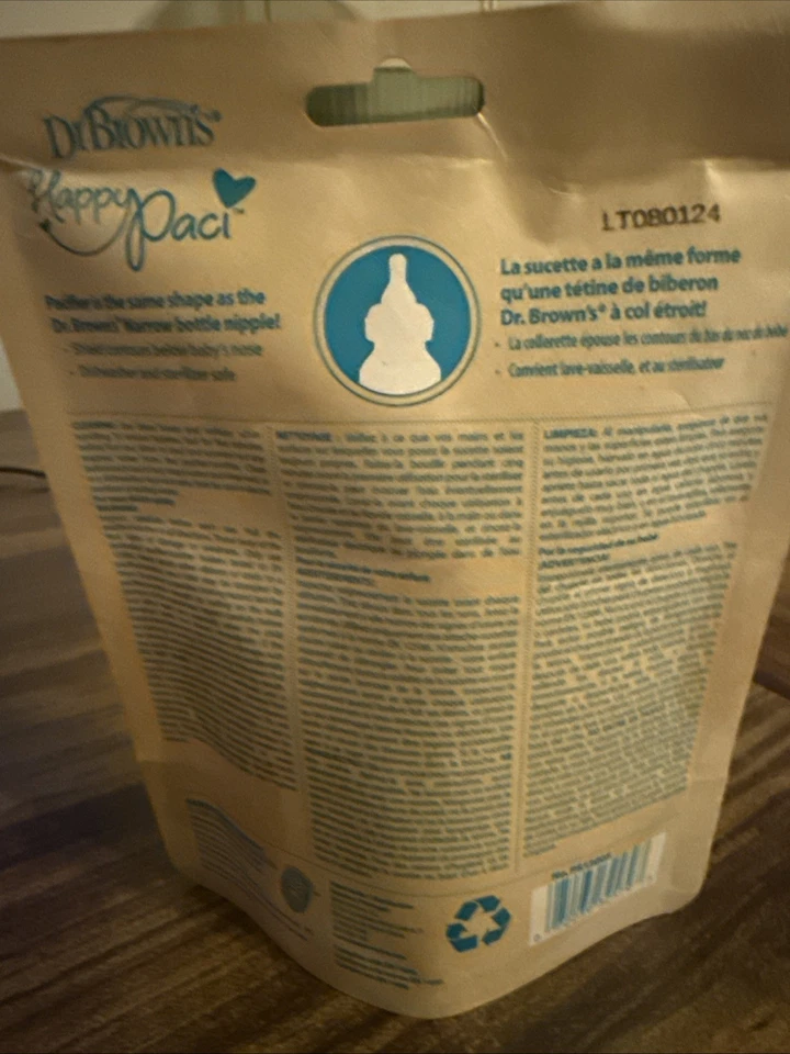 Dr. Brown's Happy Paci 0-6m, Pack de 3, Rosa Foto 2 de 2