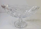 Vintage Waterford Cut Crystal Footed Oval Bowl - Lismore Pattern, 10 ¾” x 7” .