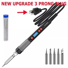 Soldering Iron Electric Gun Adjustable Temperature 90W Welding Solder Wire Tips