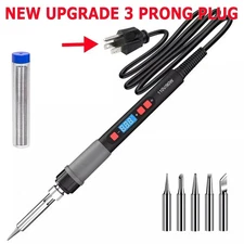 Soldering Iron Electric Gun Adjustable Temperature 90W Welding Solder Wire+Tips