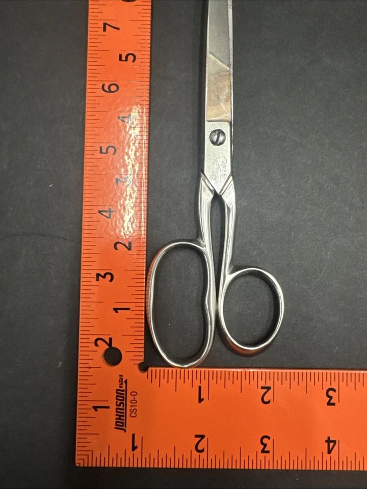 Vintage Case XX  Scissors 4813-7  Bradford, PA U.S.A. 7 inch with Leather Case - Image 3 of 4