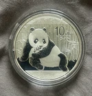 2015 SILVER PANDA 1 Oz.  .999 SILVER COIN --  10 Yuan ...  LIGHTLY TONED
